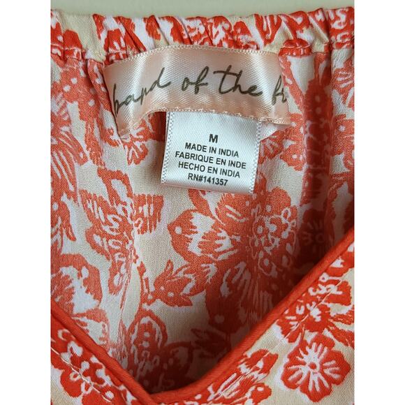 Band of The Free Multi‎ Tiered Floral Wrap Babydoll Mini Dress Womens Medium - Picture 10 of 11